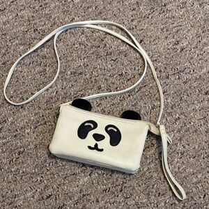 Chic Cream Panda Crossbody Bag